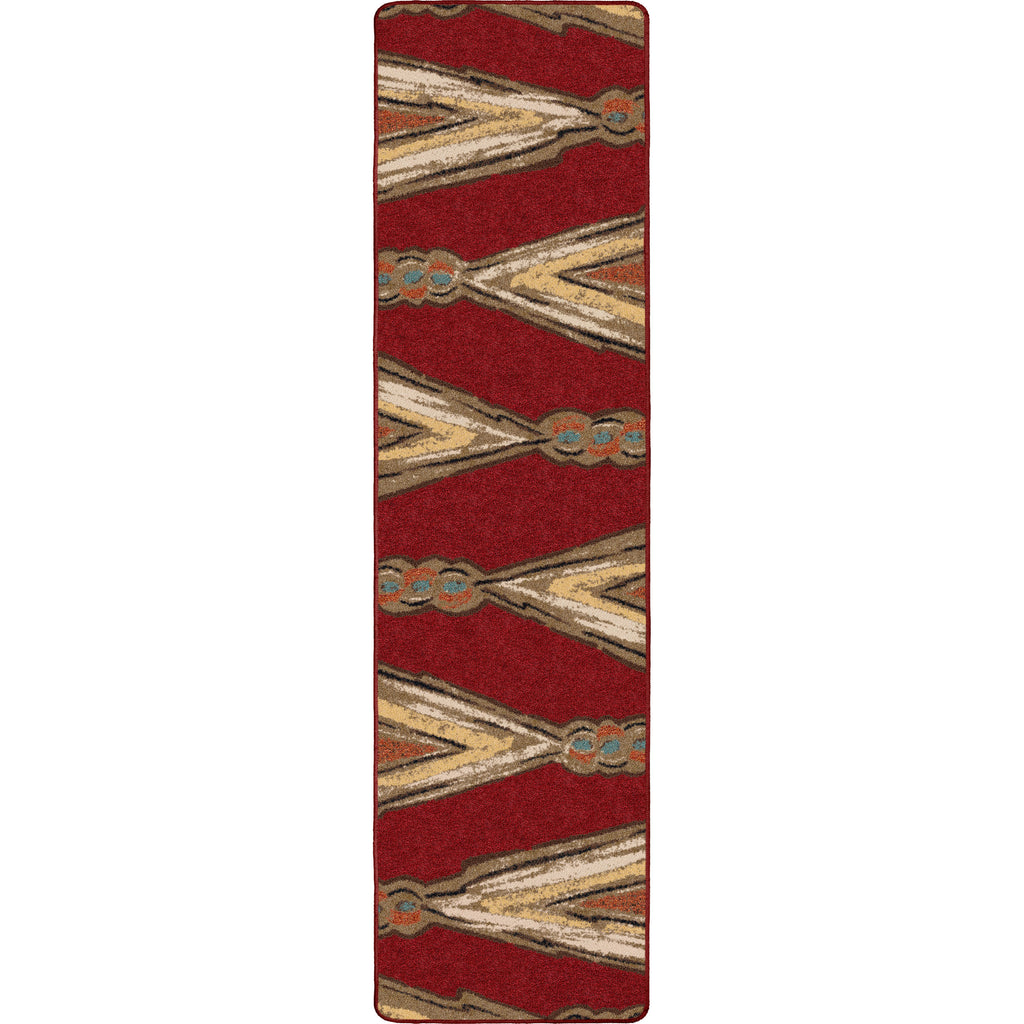 Image of an area rug, Finger Weave - Red