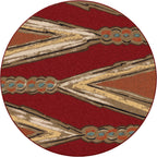 Image of an area rug, Finger Weave - Red