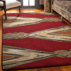 Image of an area rug, Finger Weave - Red