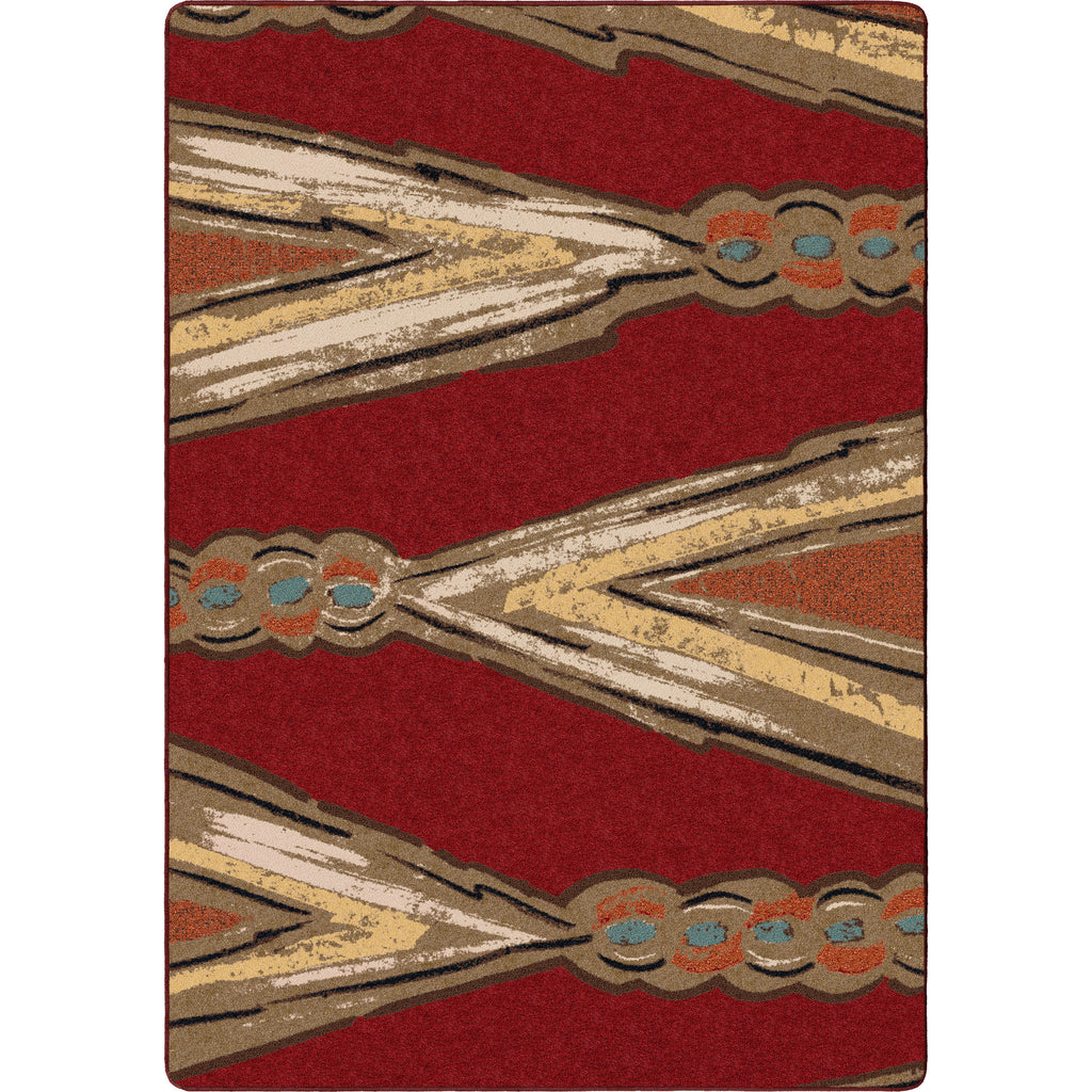Image of an area rug, Finger Weave - Red
