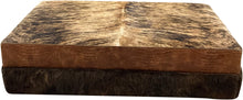 Load image into Gallery viewer, Western Cowhide, Crocodile Leather, &amp; Authentic Buffalo Hide 36 x 60 Large Rectangle Ottoman