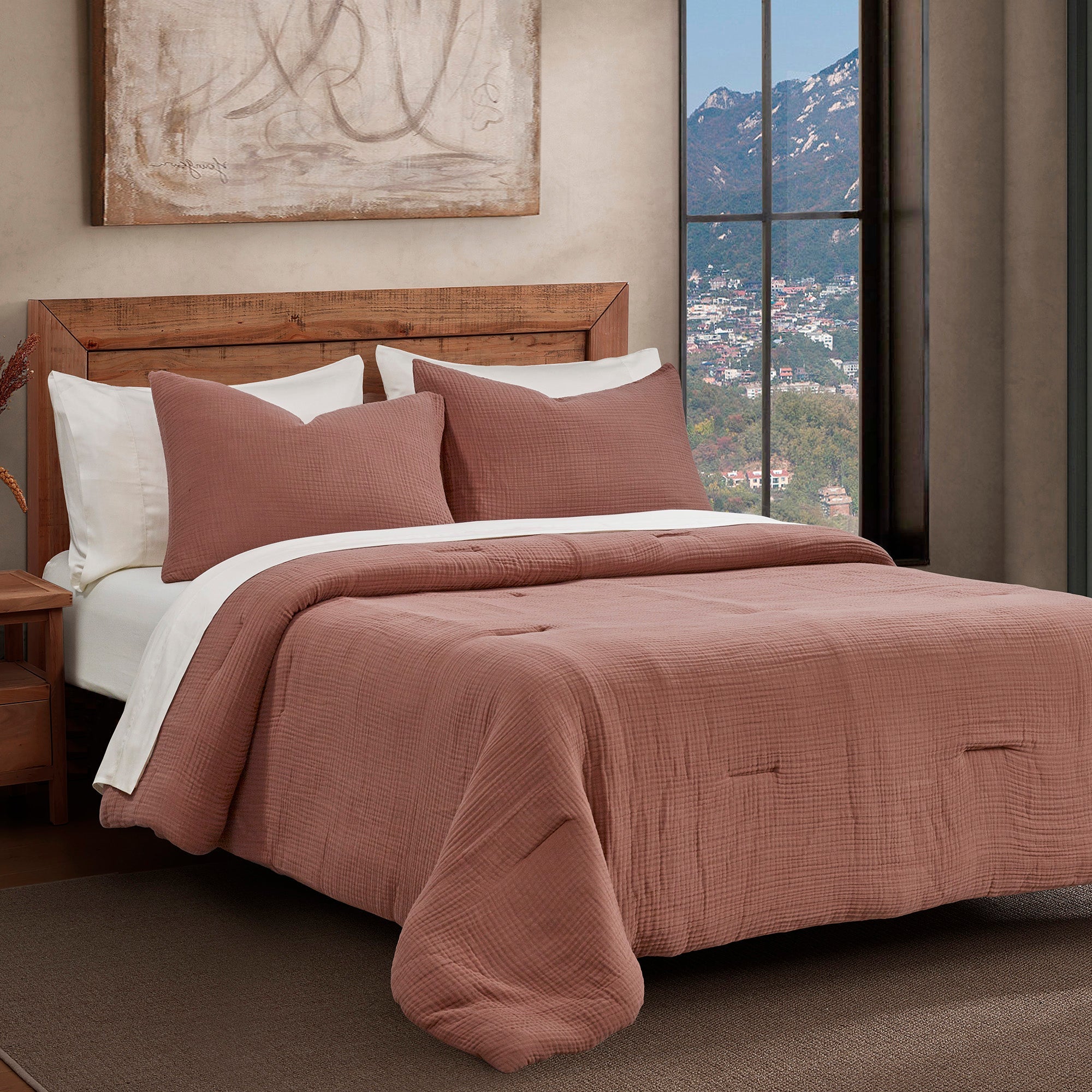 Cotton Voile Bedding Set - Clay Comforter Set