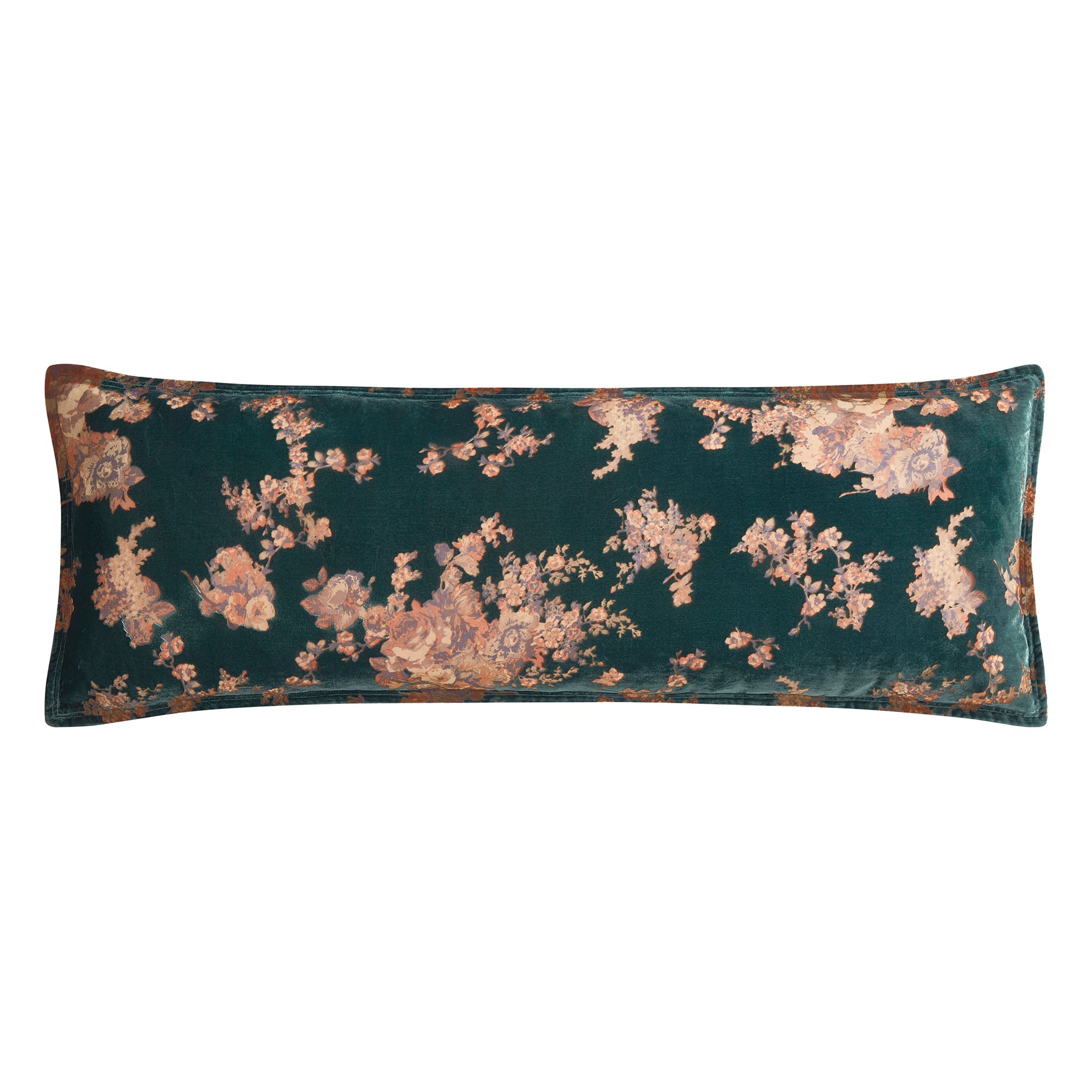 Josephine Burnout Faux Silk Velvet Long Lumbar Pillow Pillow