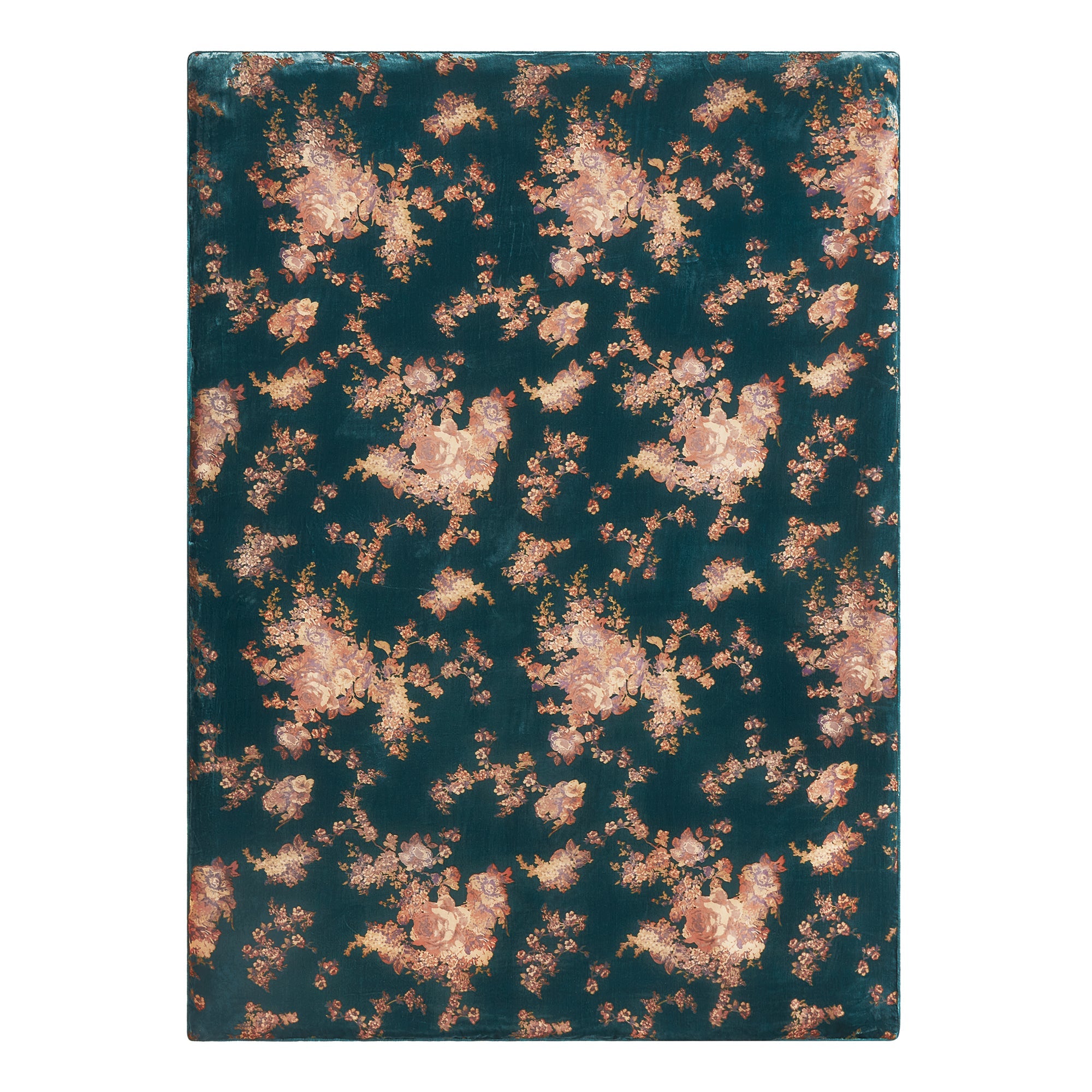 Josephine Burnout Faux Silk Velvet Flanged Throw Throw