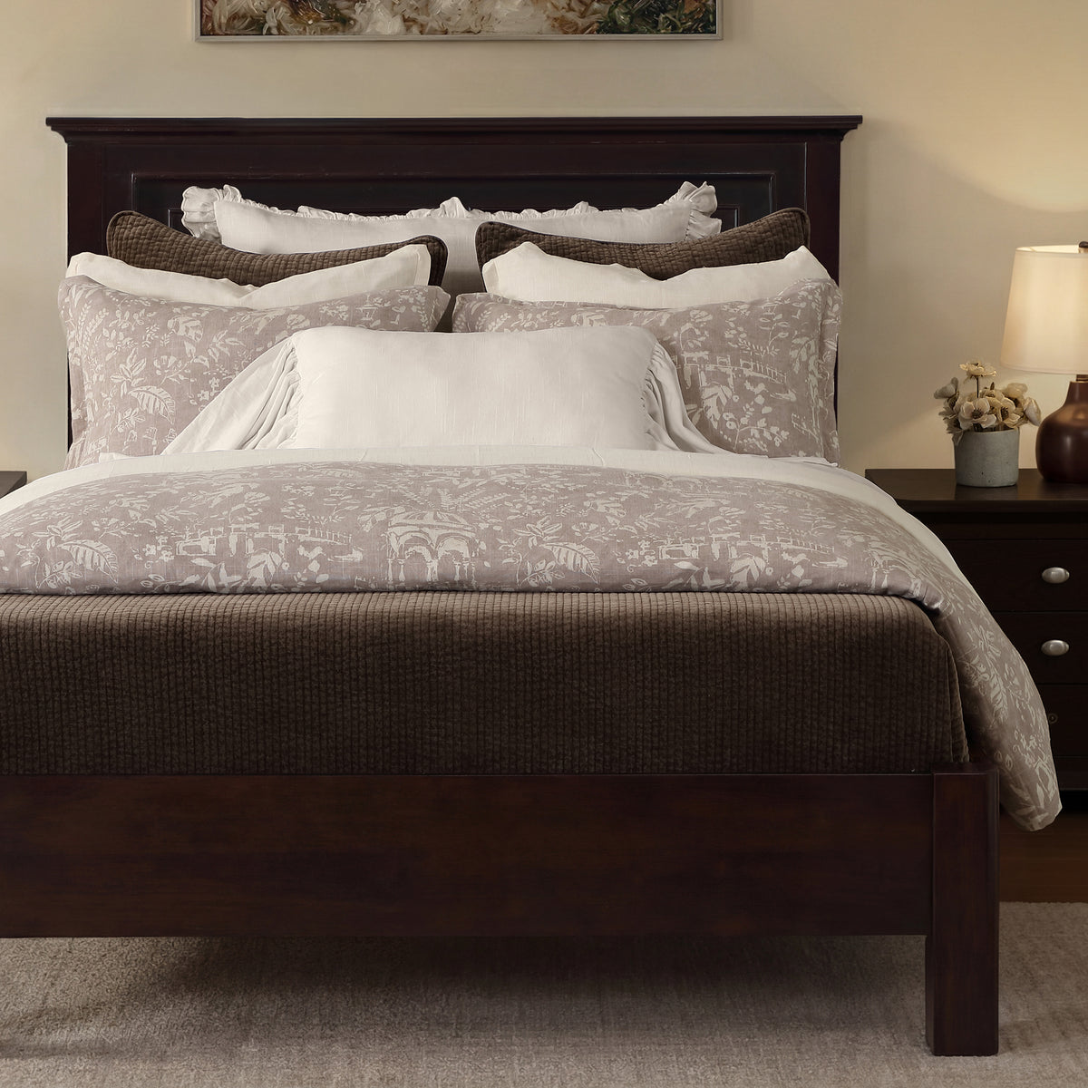 Genoa Bedding Set - Light Mocha