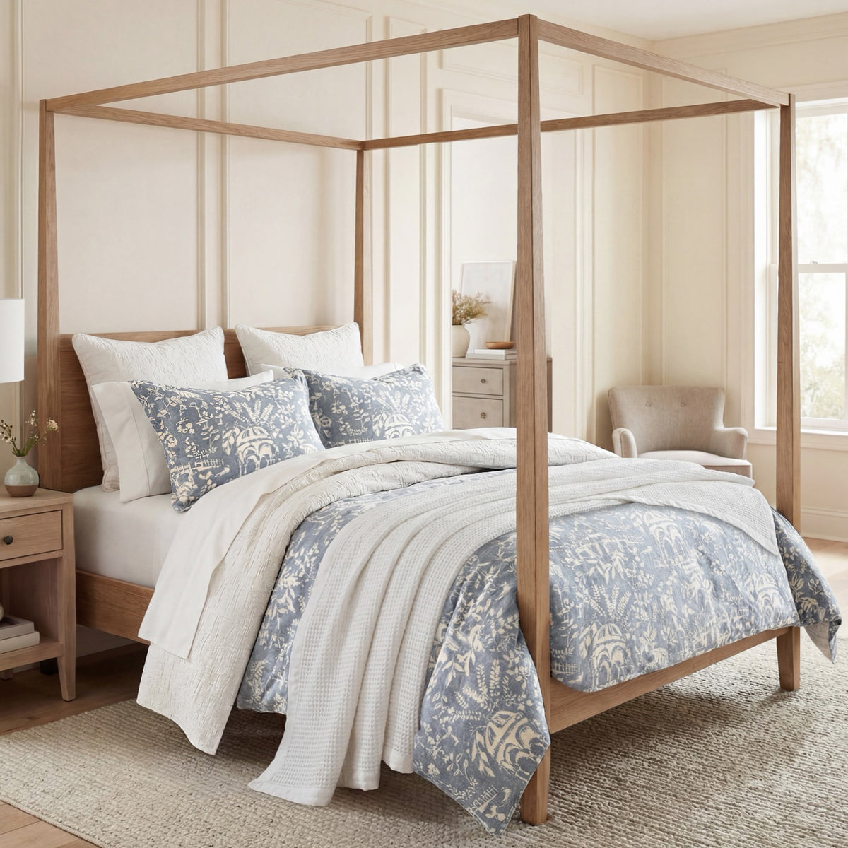 Genoa Bedding Set - Vintage Blue