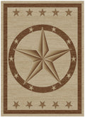 Hearthside Western Star Beige Area Rug