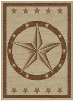 Hearthside Western Star Beige Area Rug