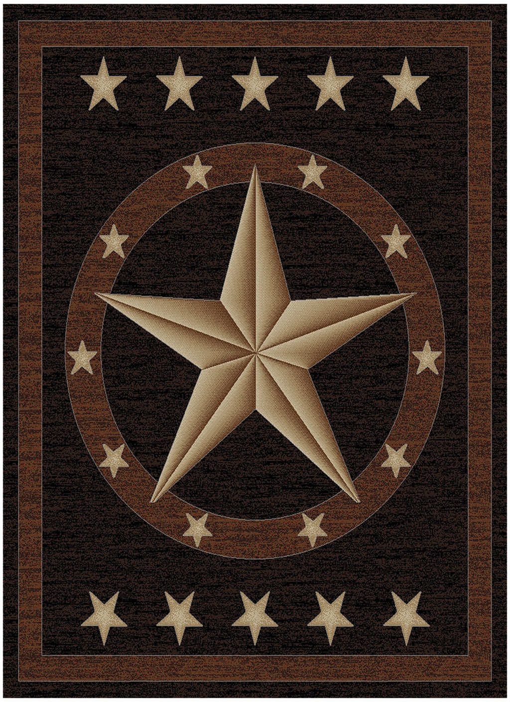 Hearthside Western Star Ebony Area Rug
