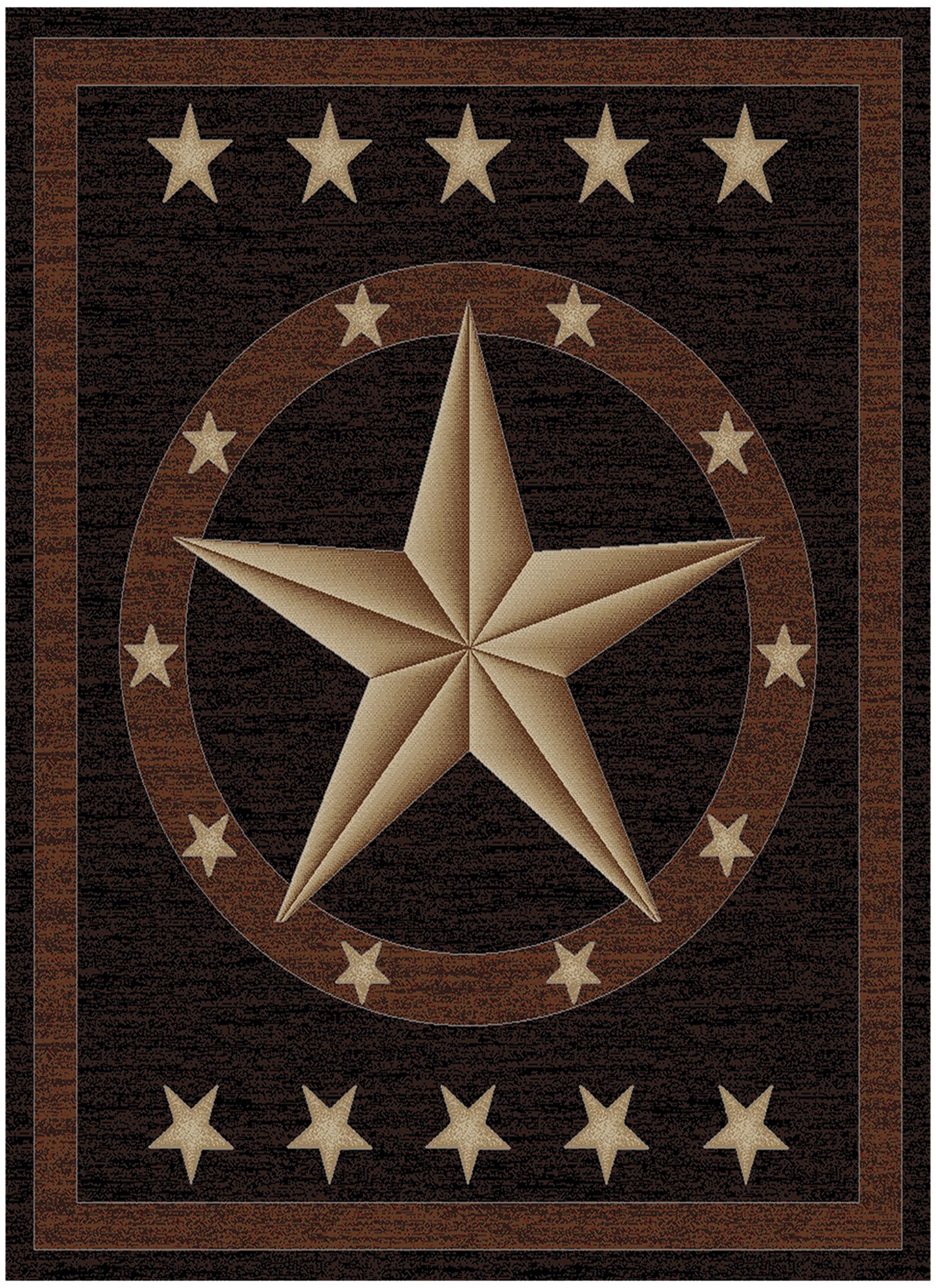 Hearthside Western Star Ebony Area Rug