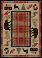 Hearthside Cabin Fever Red Area Rug