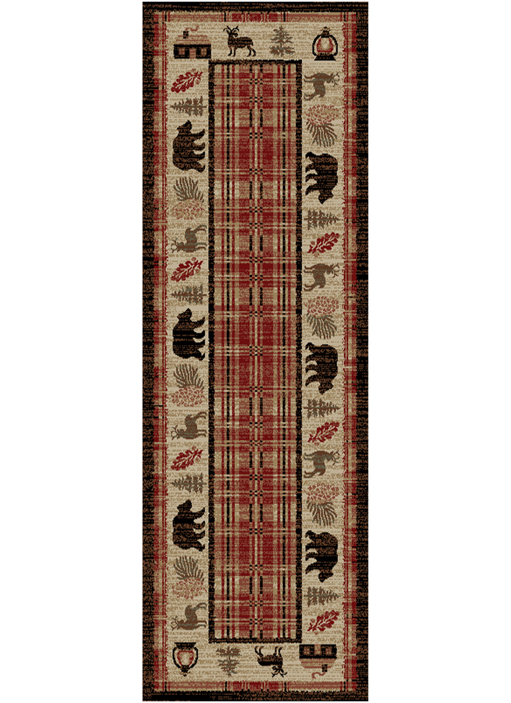 Hearthside Cabin Fever Red Area Rug