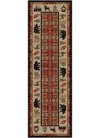 Hearthside Cabin Fever Red Area Rug