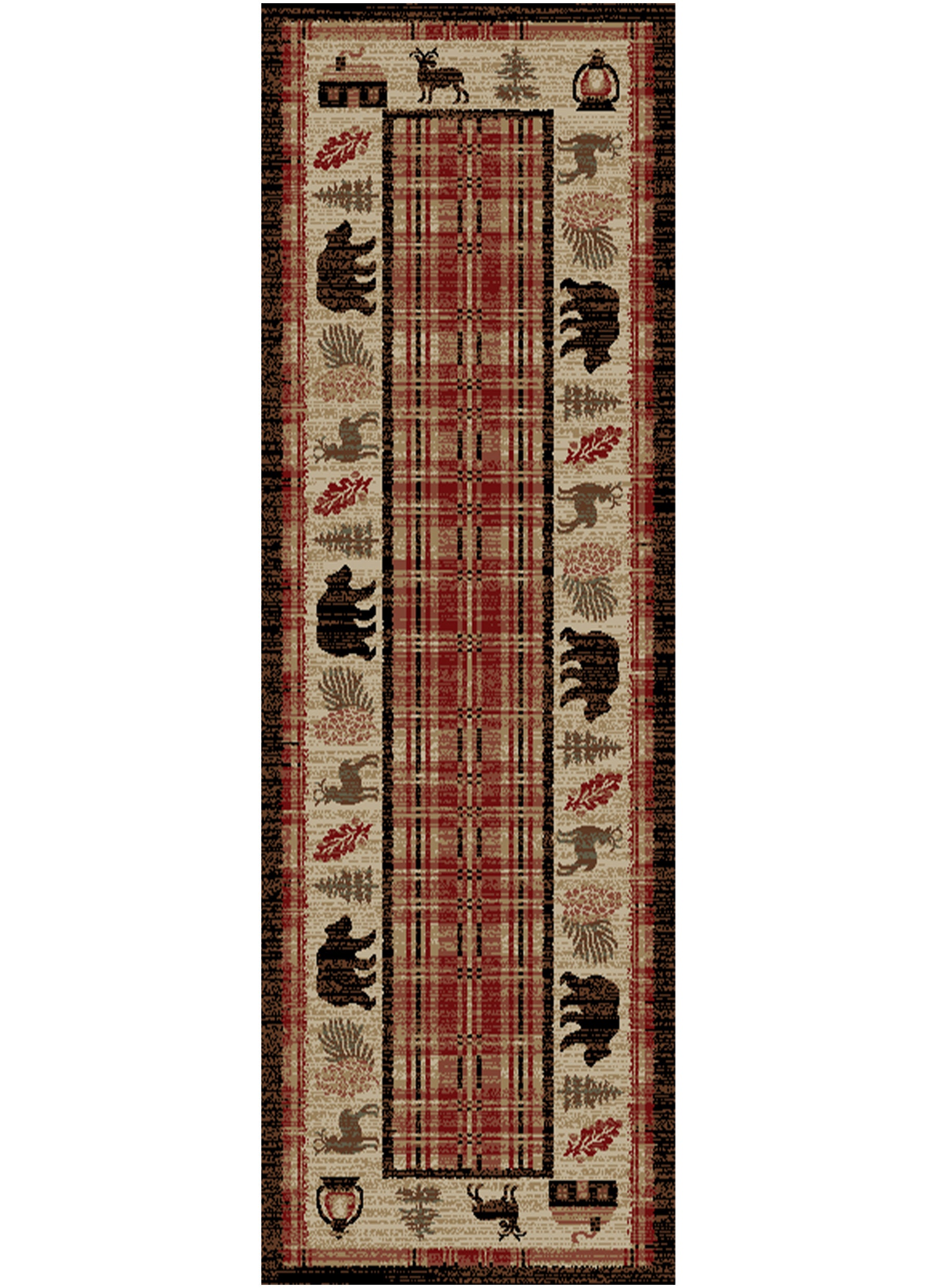Hearthside Cabin Fever Red Area Rug