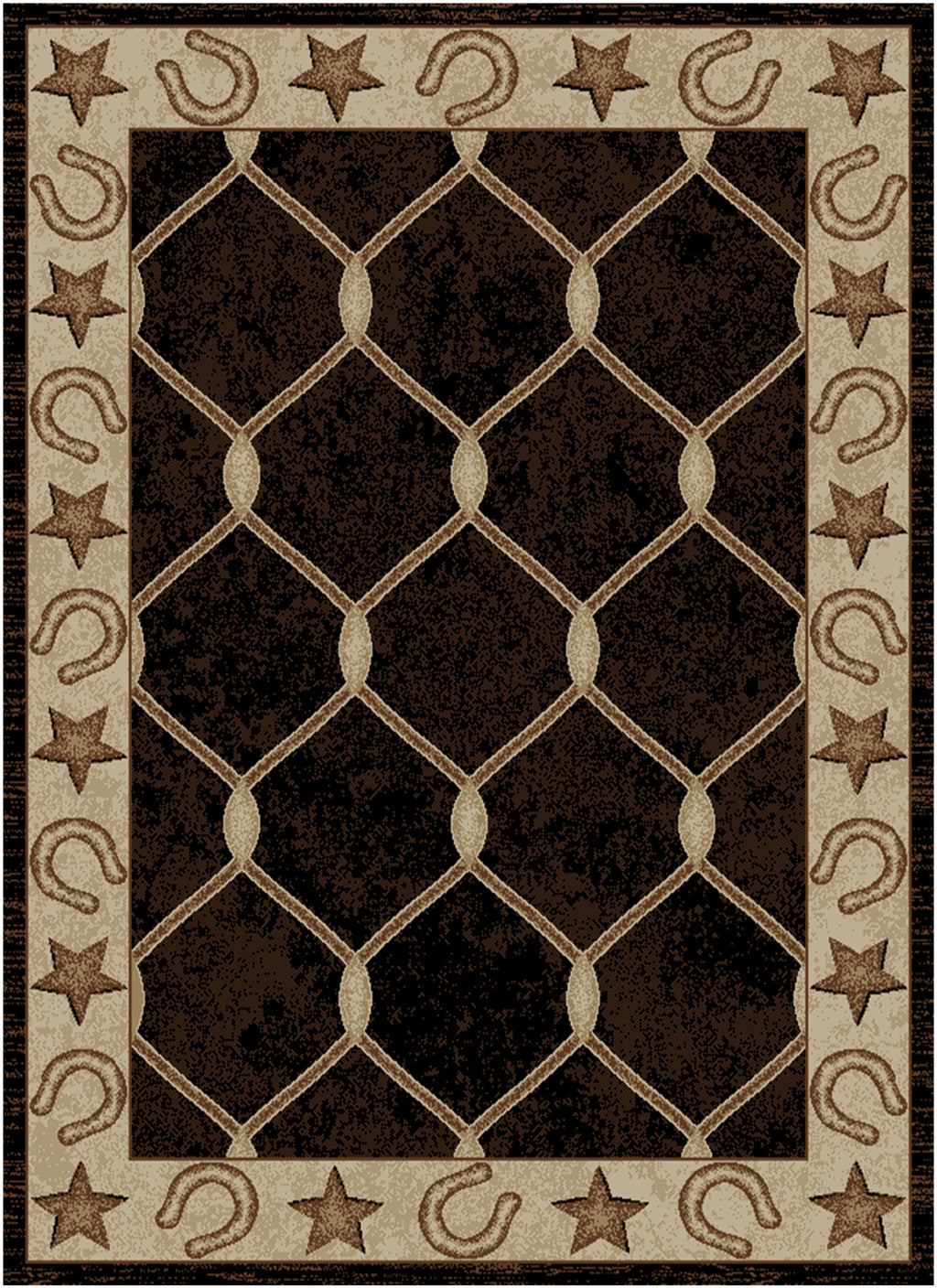 Hearthside Midnight Trail Black Area Rug