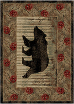 Hearthside Shady Branch Brown Area Rug