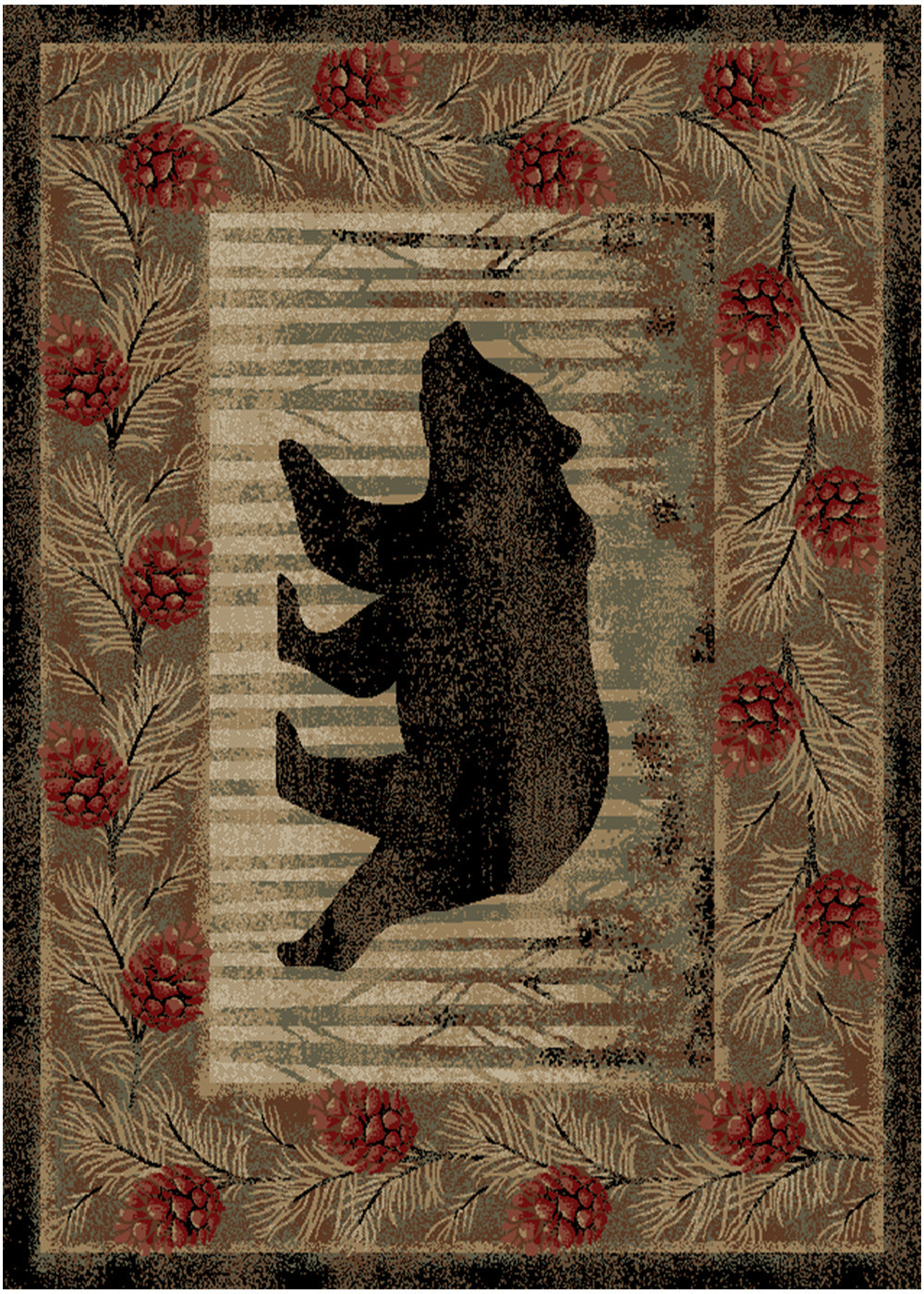 Hearthside Shady Branch Brown Area Rug