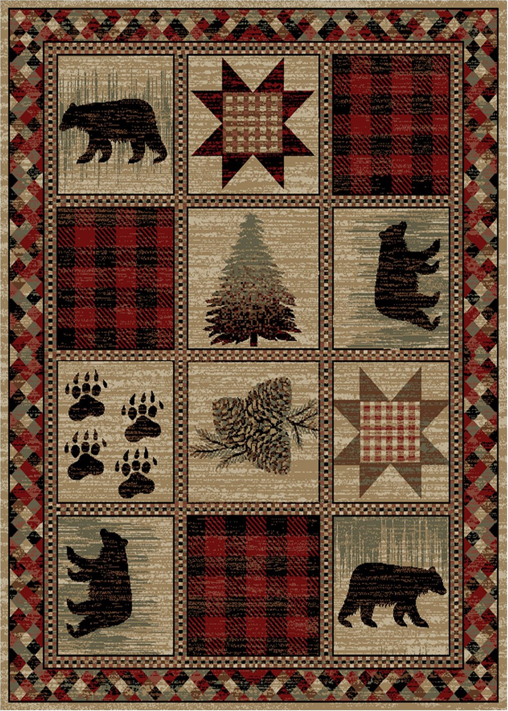 Hearthside Hollow Point Red Area Rug