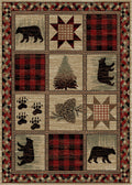 Hearthside Hollow Point Red Area Rug