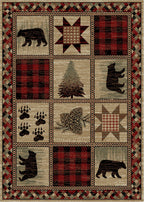 Hearthside Hollow Point Red Area Rug