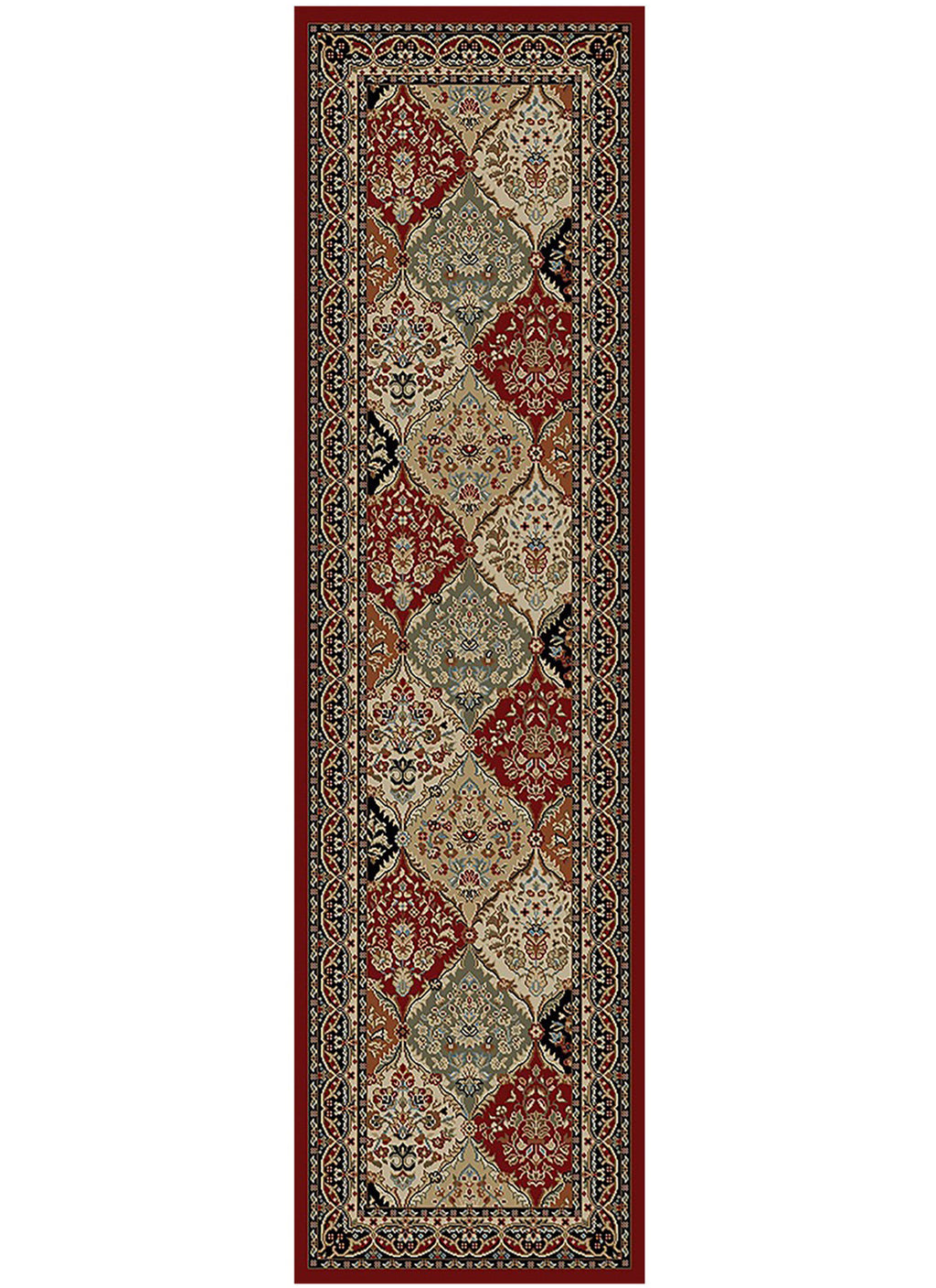 Hometown Panel Kerman Claret Area Rug
