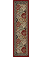 Hometown Panel Kerman Claret Area Rug