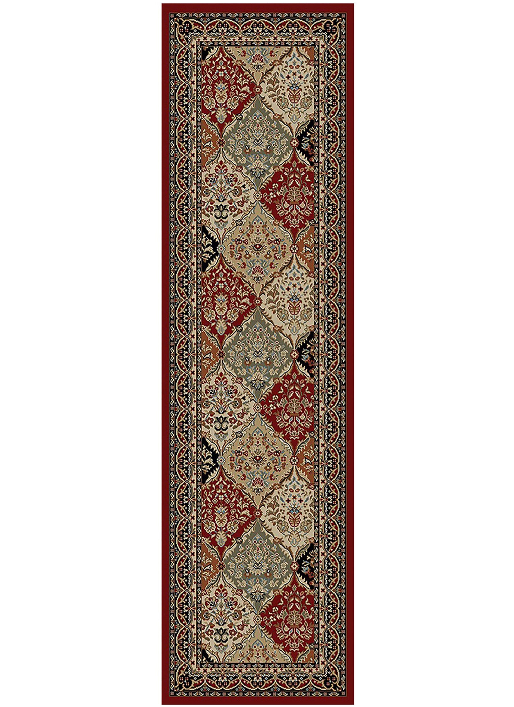 Hometown Panel Kerman Claret Area Rug