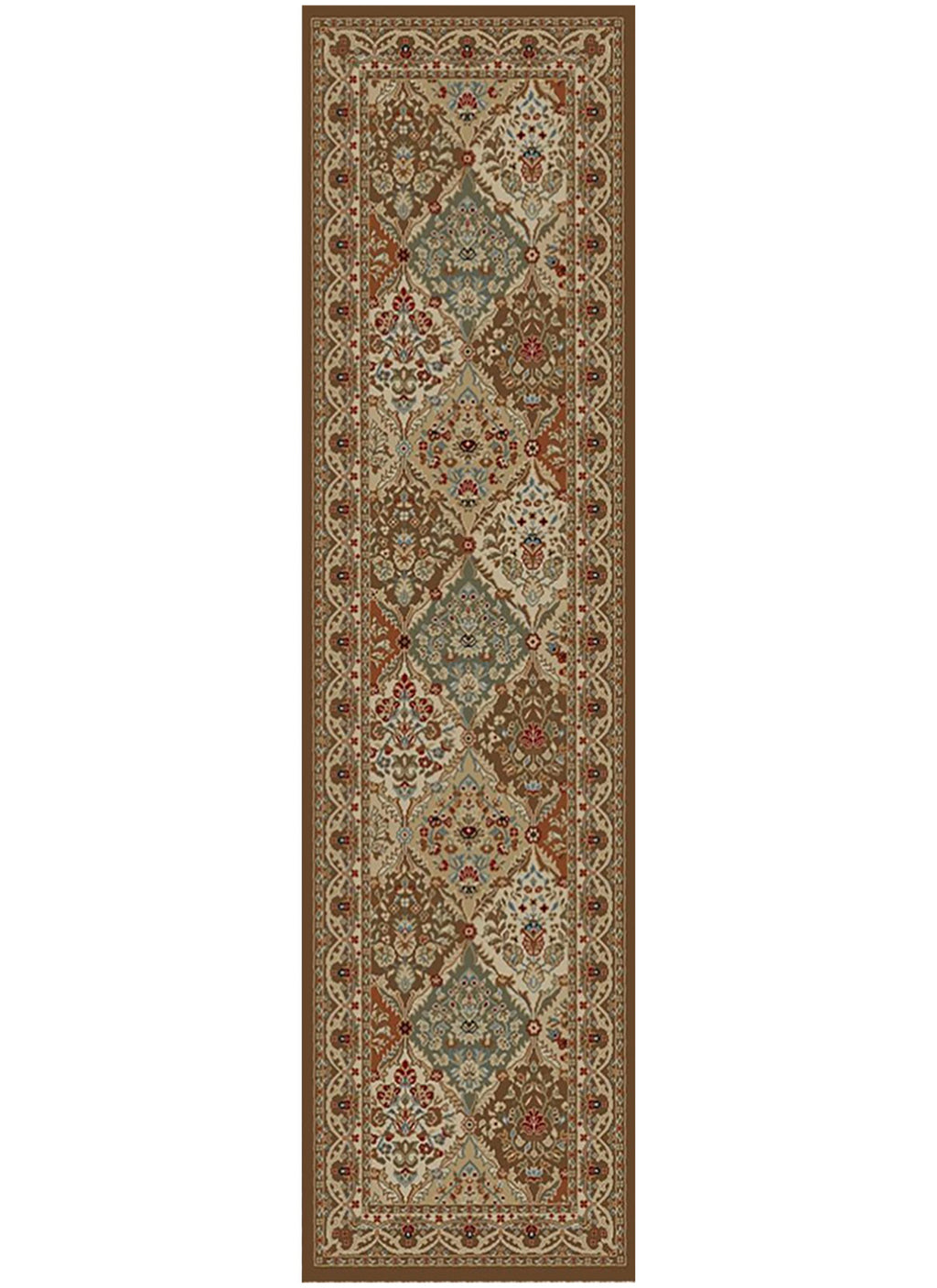 Hometown Panel Kerman Chocolate Area Rug
