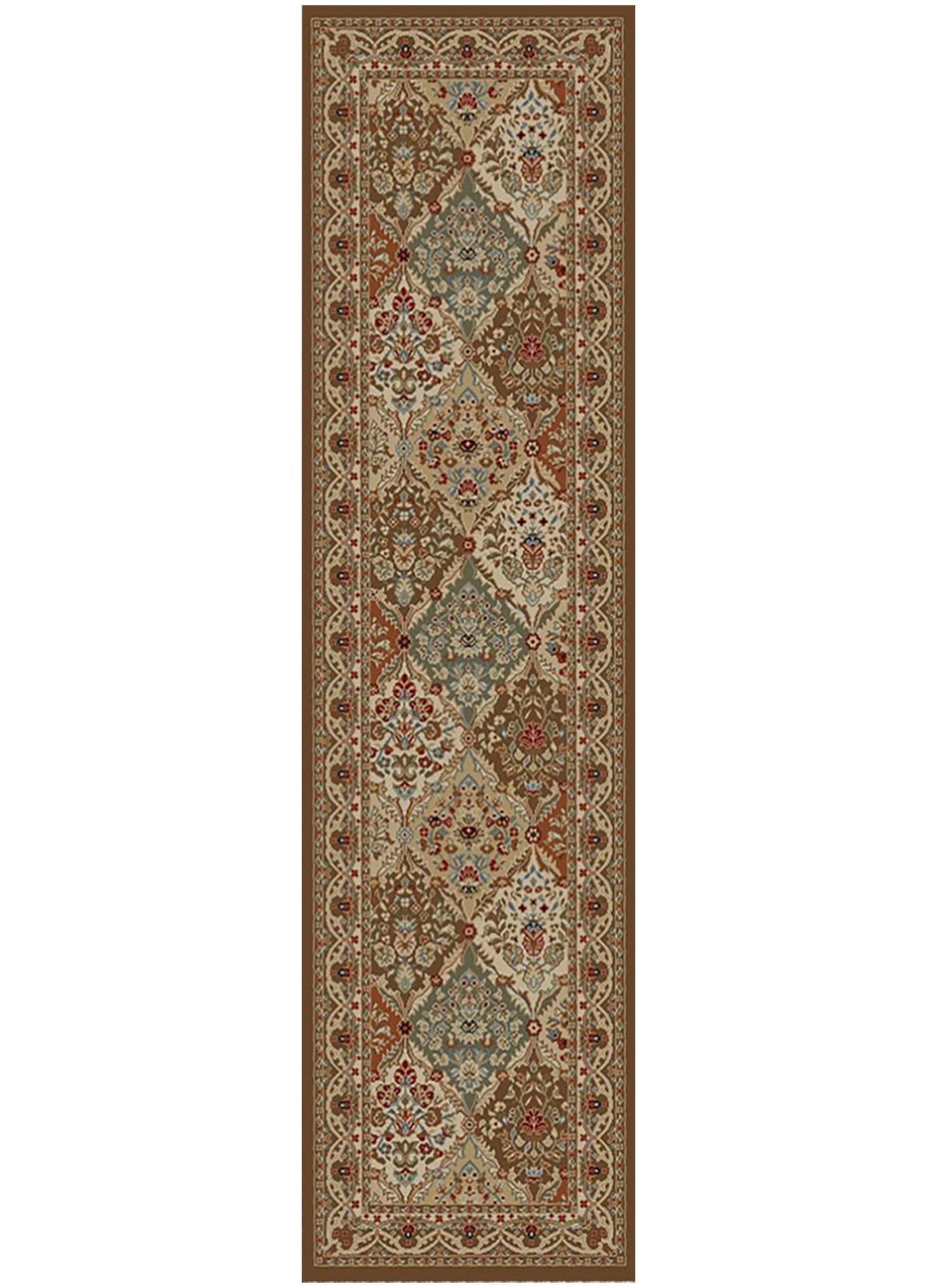 Hometown Panel Kerman Chocolate Area Rug