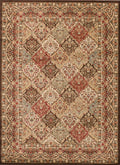 Hometown Panel Kerman Chocolate Area Rug