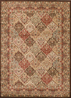 Hometown Panel Kerman Chocolate Area Rug