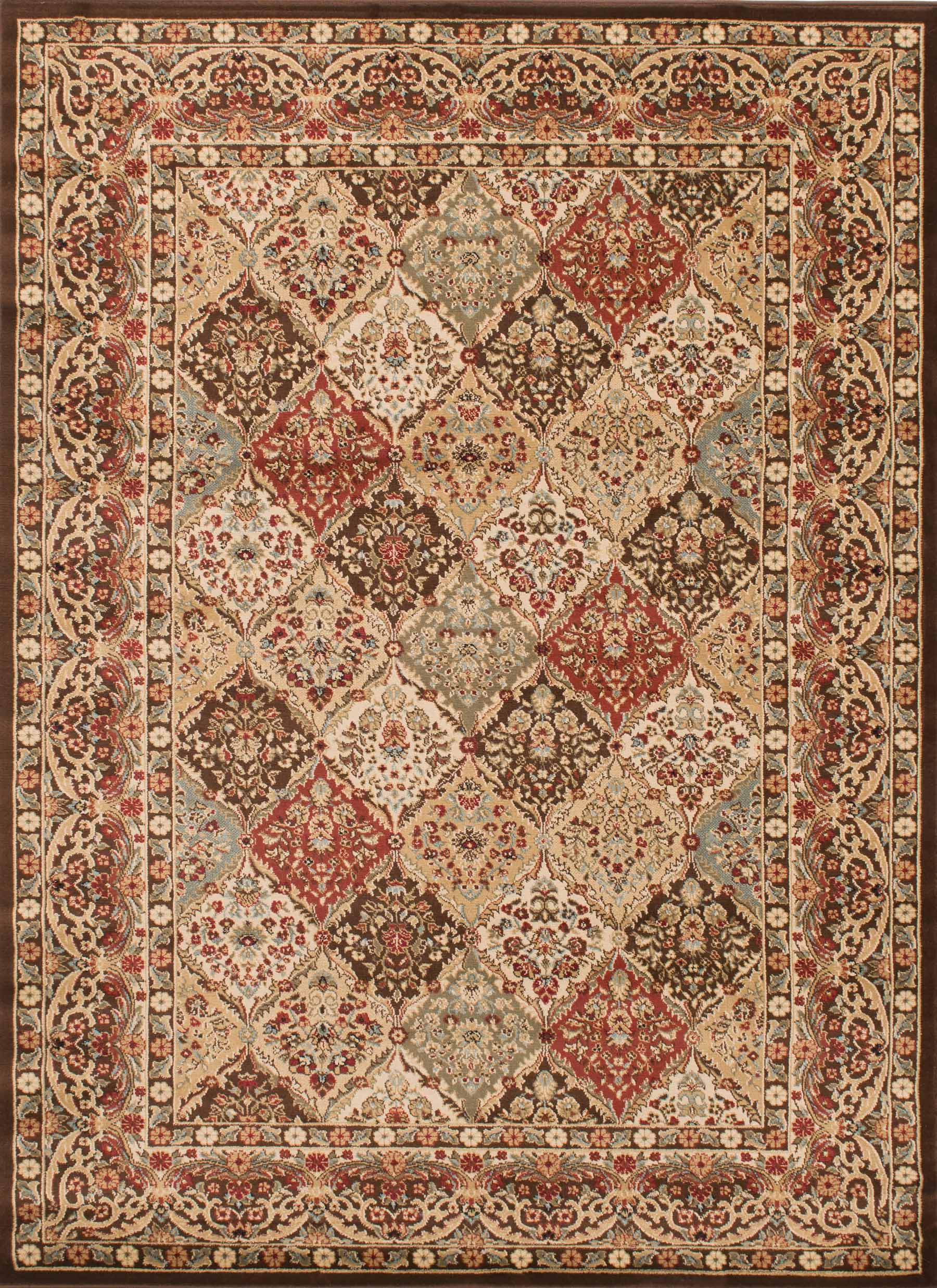 Hometown Panel Kerman Chocolate Area Rug