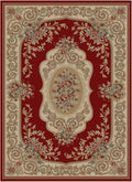 Hometown Lyon Claret-Ivory Area Rug