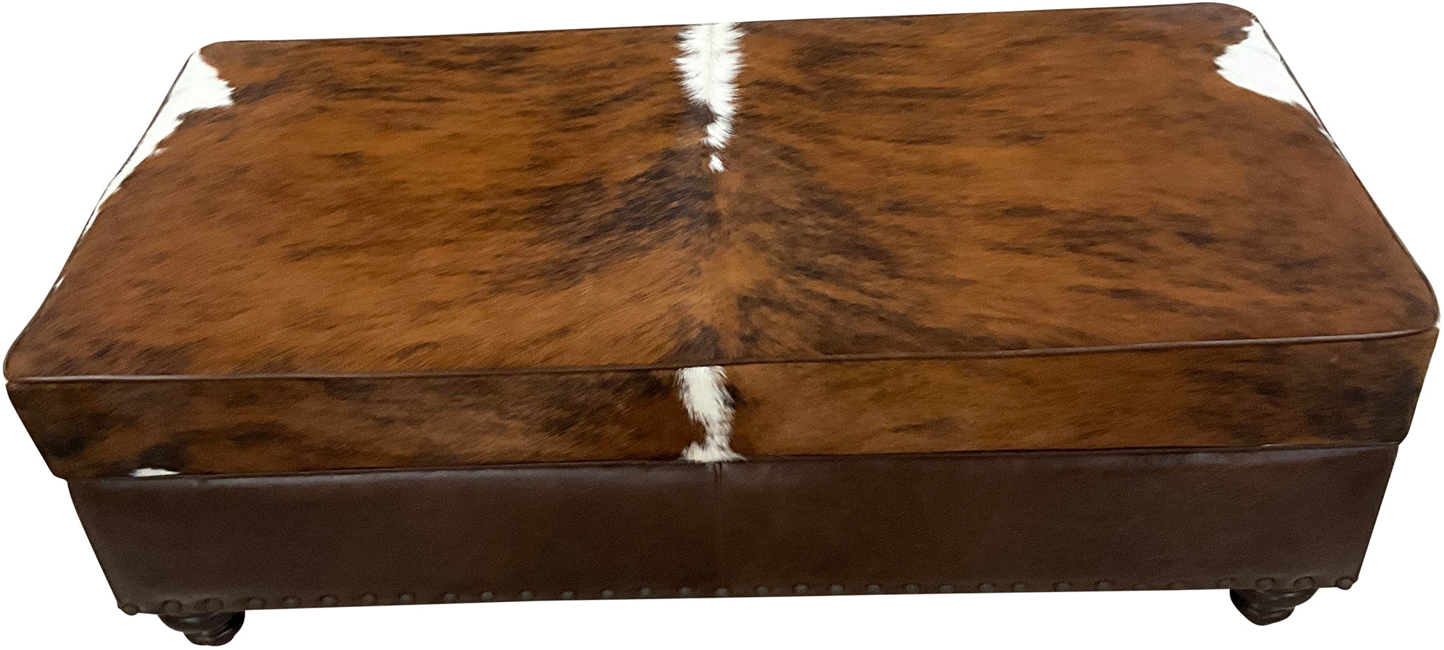 Cowhide Storage Ottoman - 60" x 30"