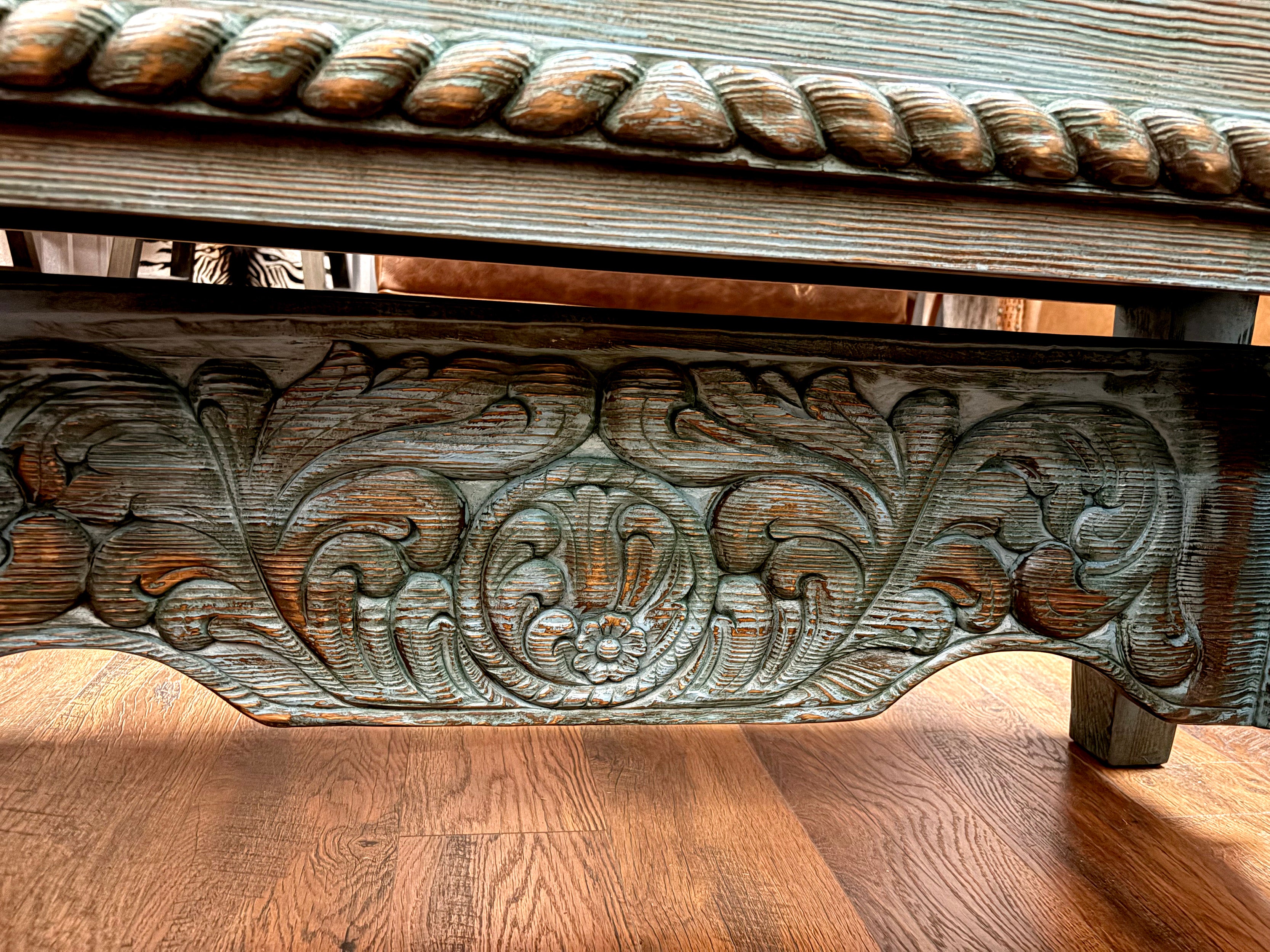 Hand-Carved Storage Trunk