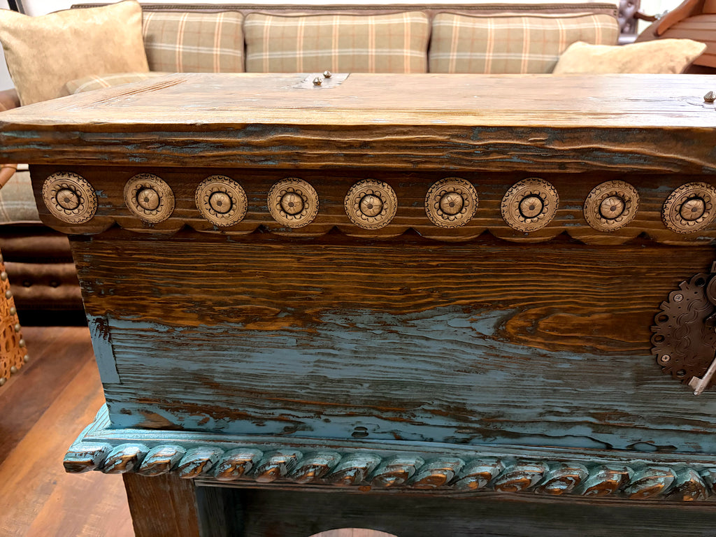 Hand-Carved Storage Trunk