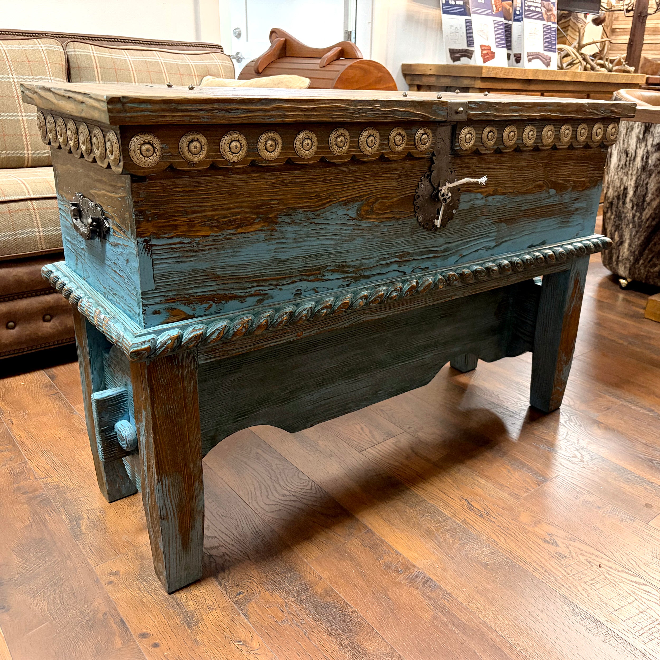 Hand-Carved Storage Trunk