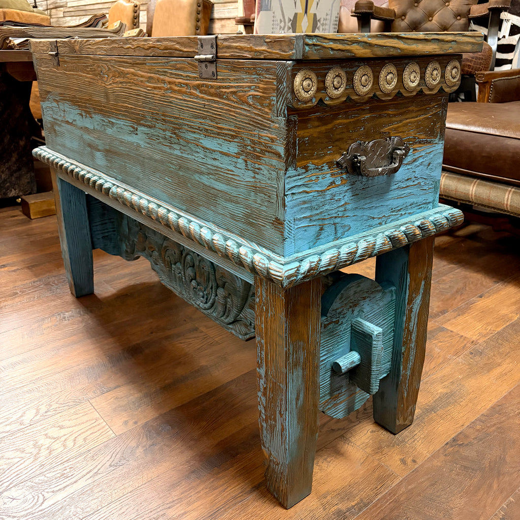 Hand-Carved Storage Trunk