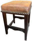 Hand Carved Counter Height Barstool