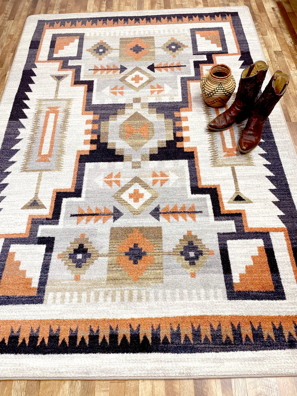 Image of an area rug, Head Winds - Coral
