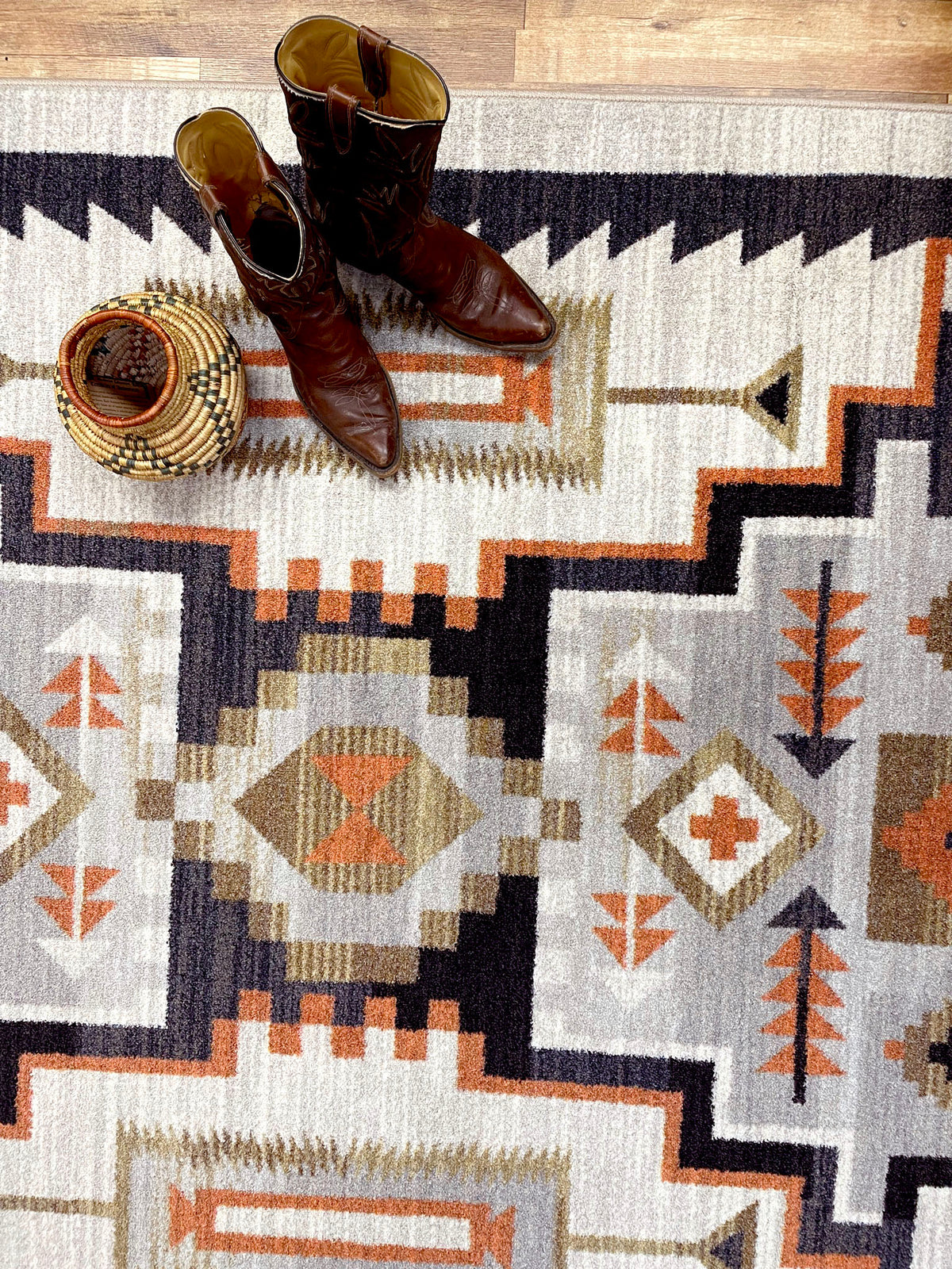 Image of an area rug, Head Winds - Coral