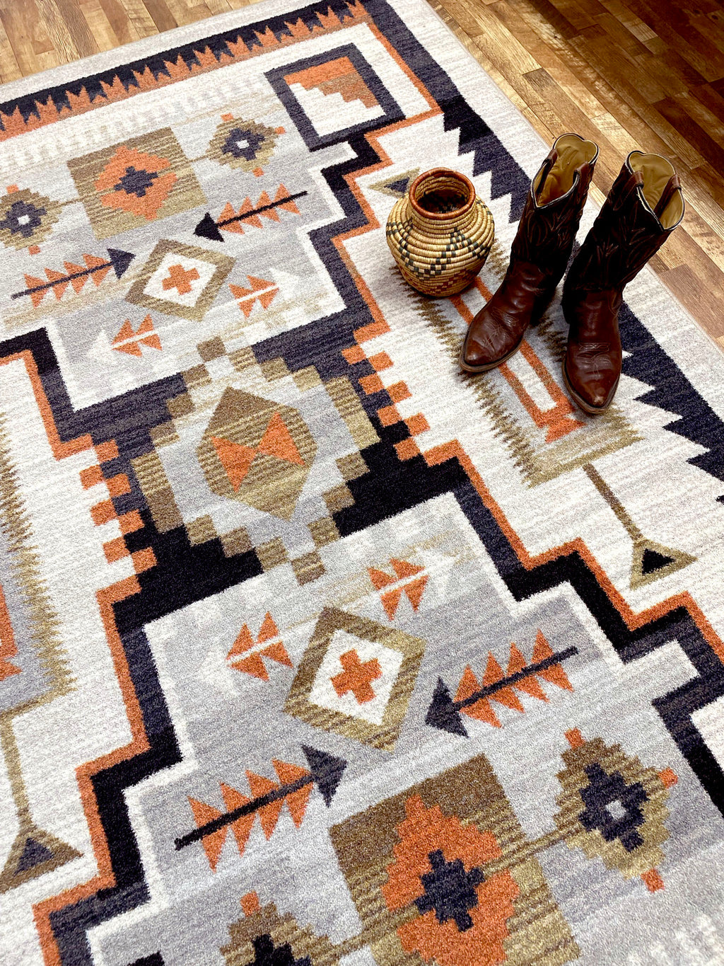 Image of an area rug, Head Winds - Coral