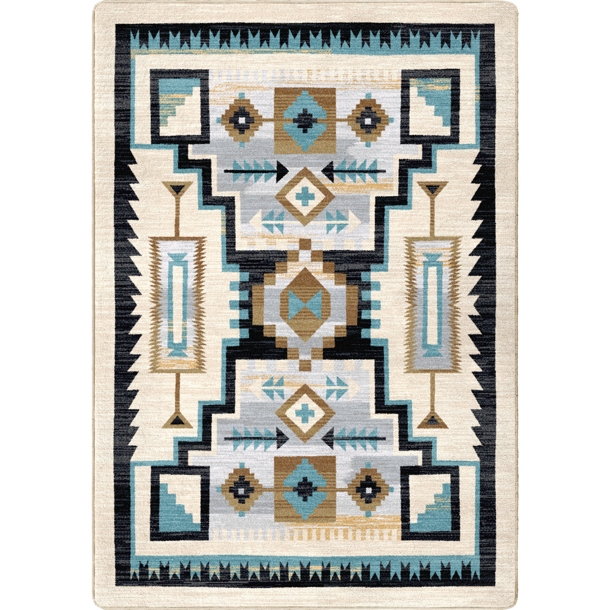 Image of an area rug, Head Winds - Turquoise