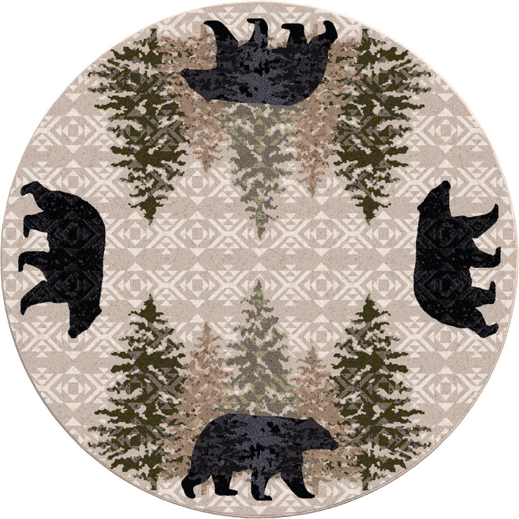 Image of an area rug, High Point Bear - Stone