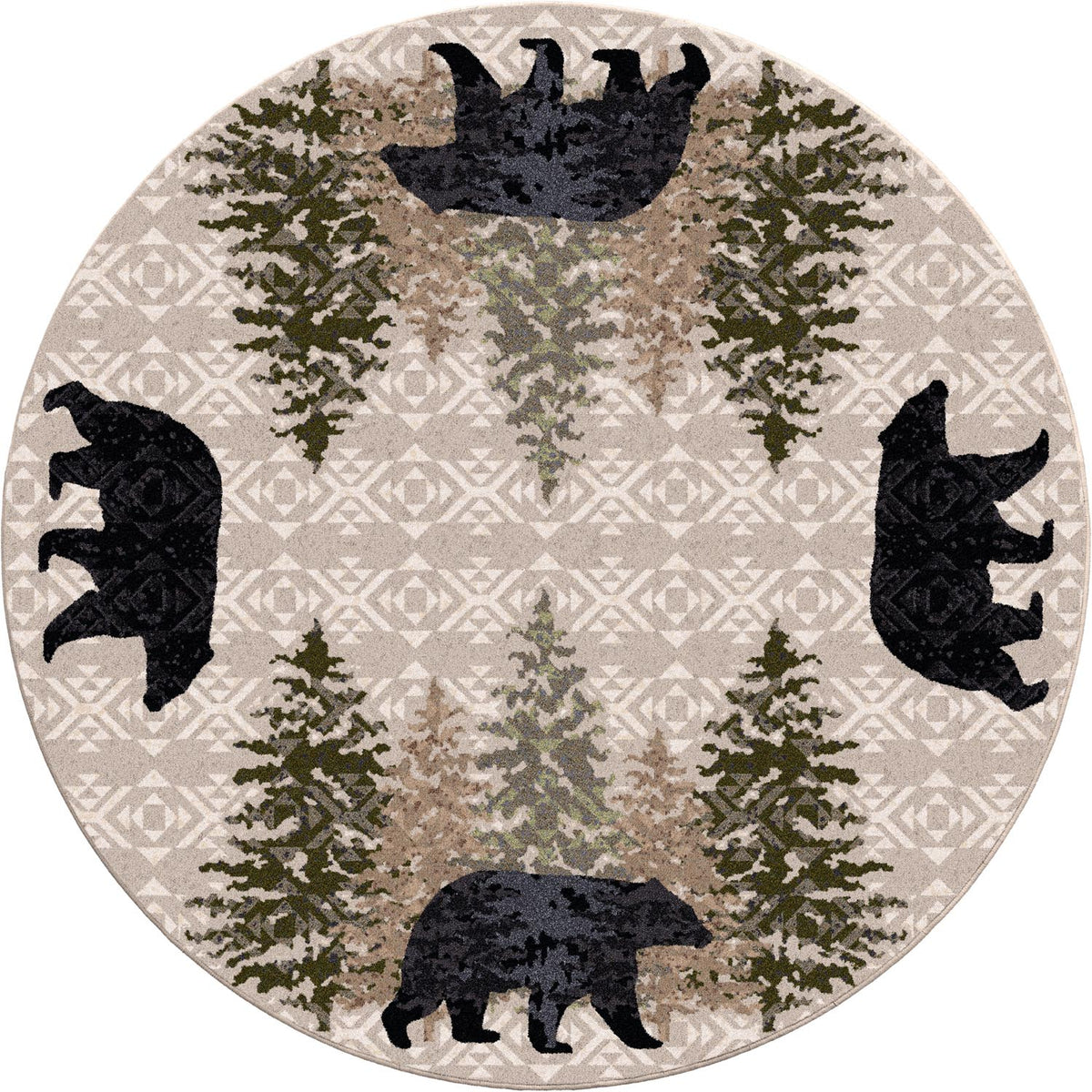 Image of an area rug, High Point Bear - Stone