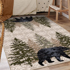 Image of an area rug, High Point Bear - Stone