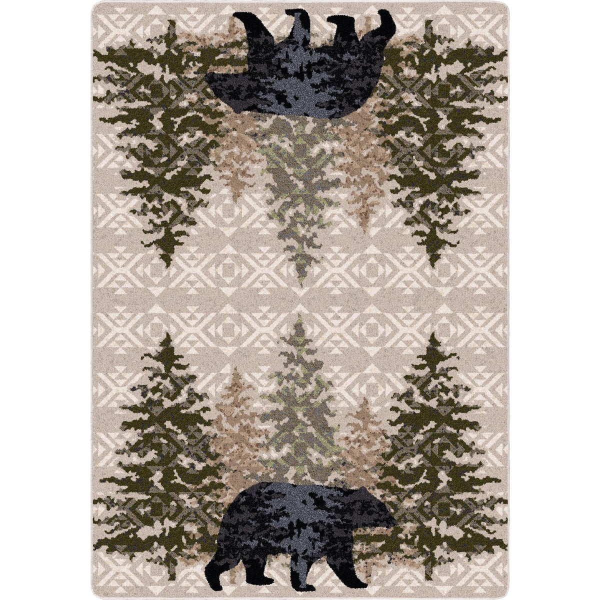 Image of an area rug, High Point Bear - Stone