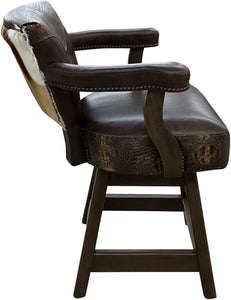 Springbok Exotic Safari Hide Western Barstool