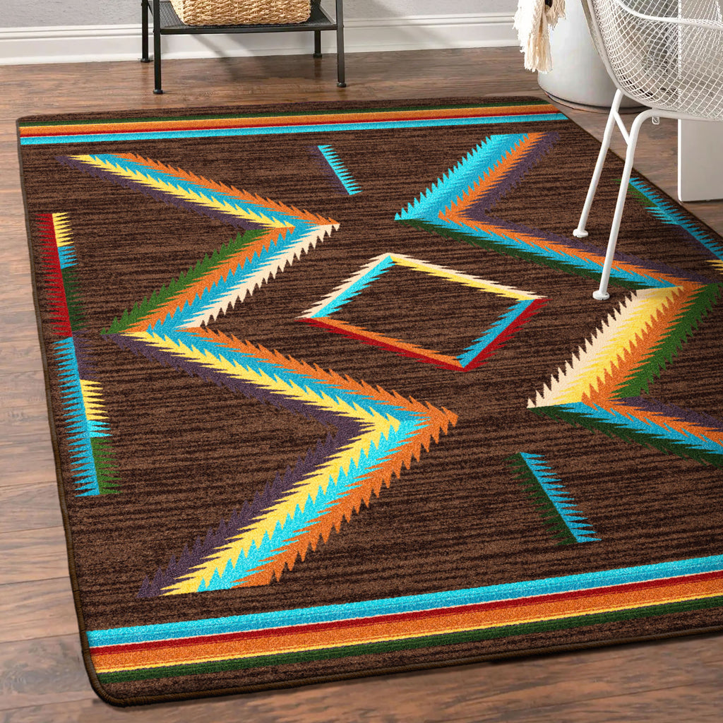Image of an area rug, Hour Glass - Bright