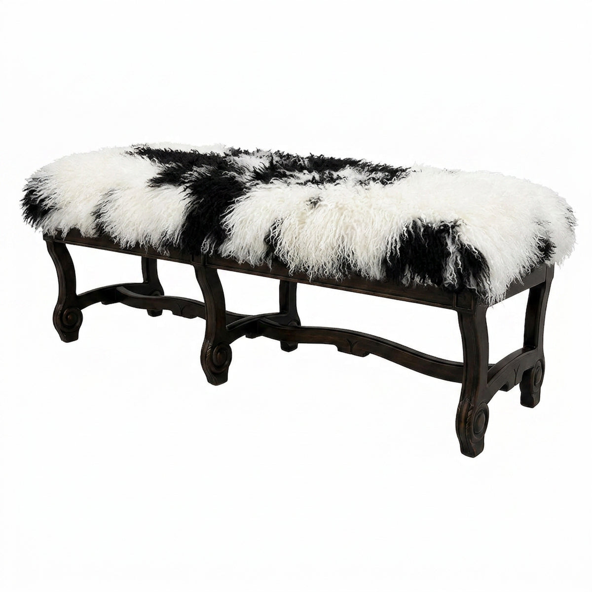 Hyde Park Tibetan Bench - Natural Black & White